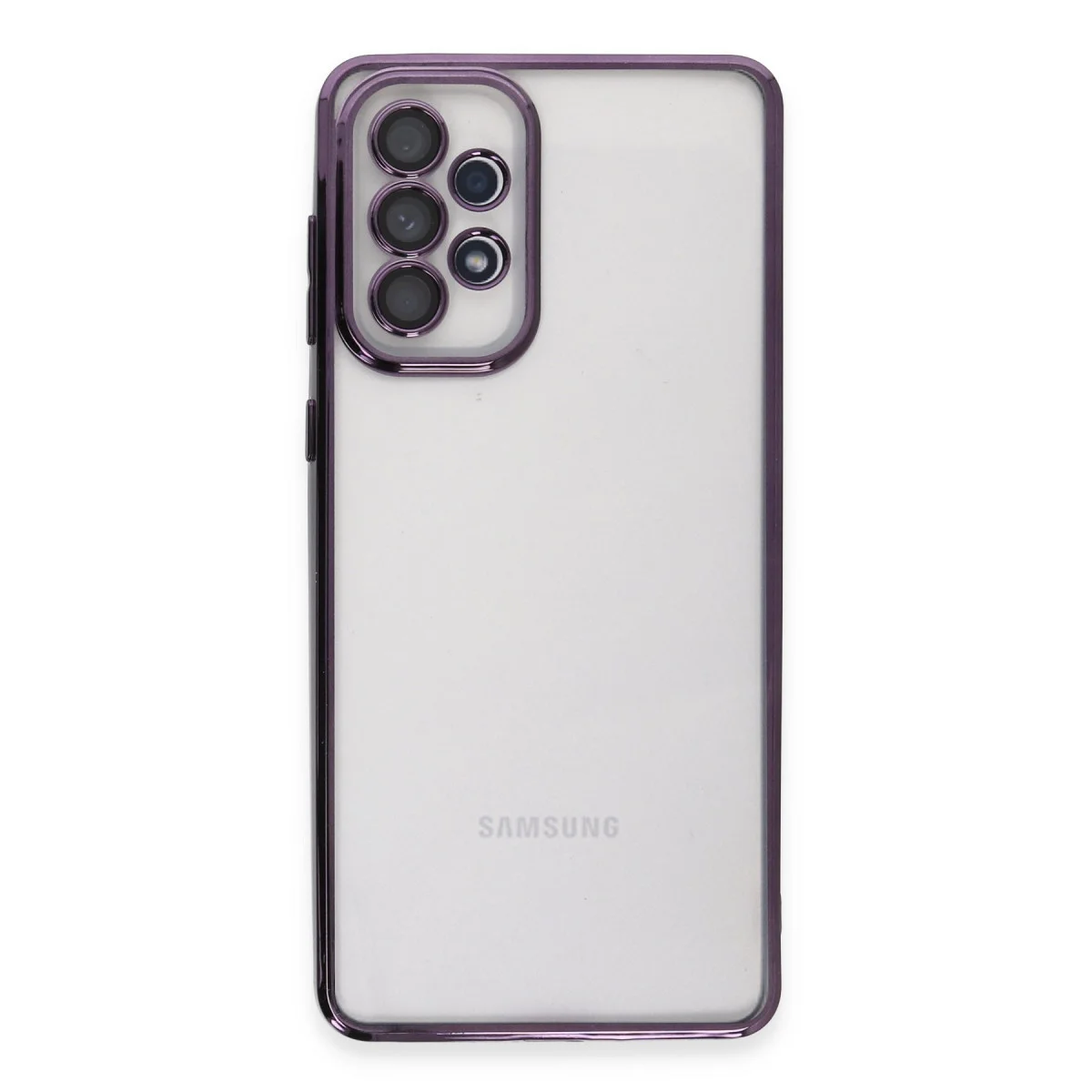 Galaxy A53 5G Kılıf Razer Lensli Silikon - Mor