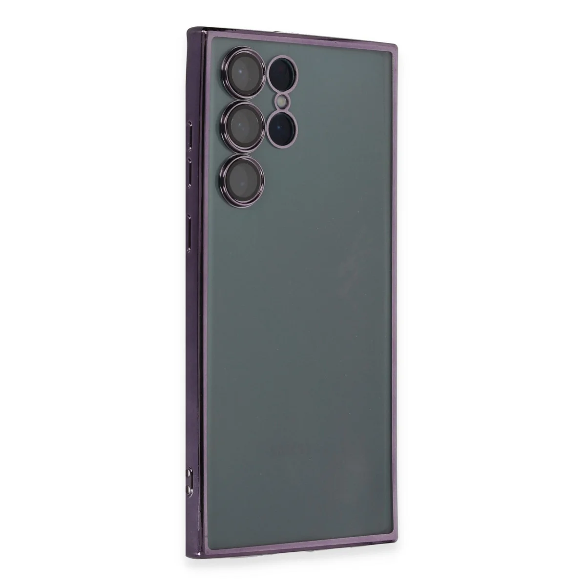 Galaxy S22 Ultra Kılıf Razer Lensli Silikon - Mor