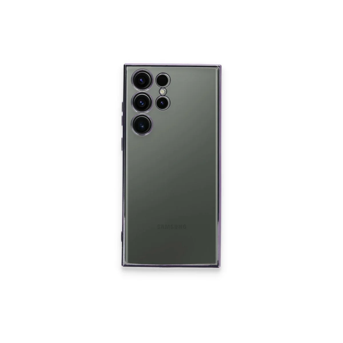Galaxy S23 Ultra Kılıf Razer Lensli Silikon - Mor