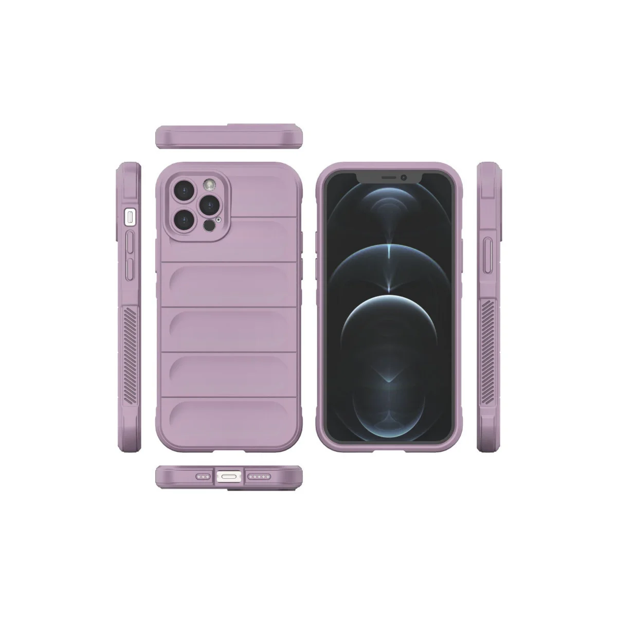 iPhone 12 Pro Kılıf Optimum Silikon - Mor