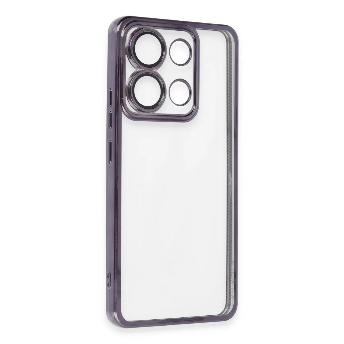 Poco X6 Kılıf Razer Lensli Silikon - Mor
