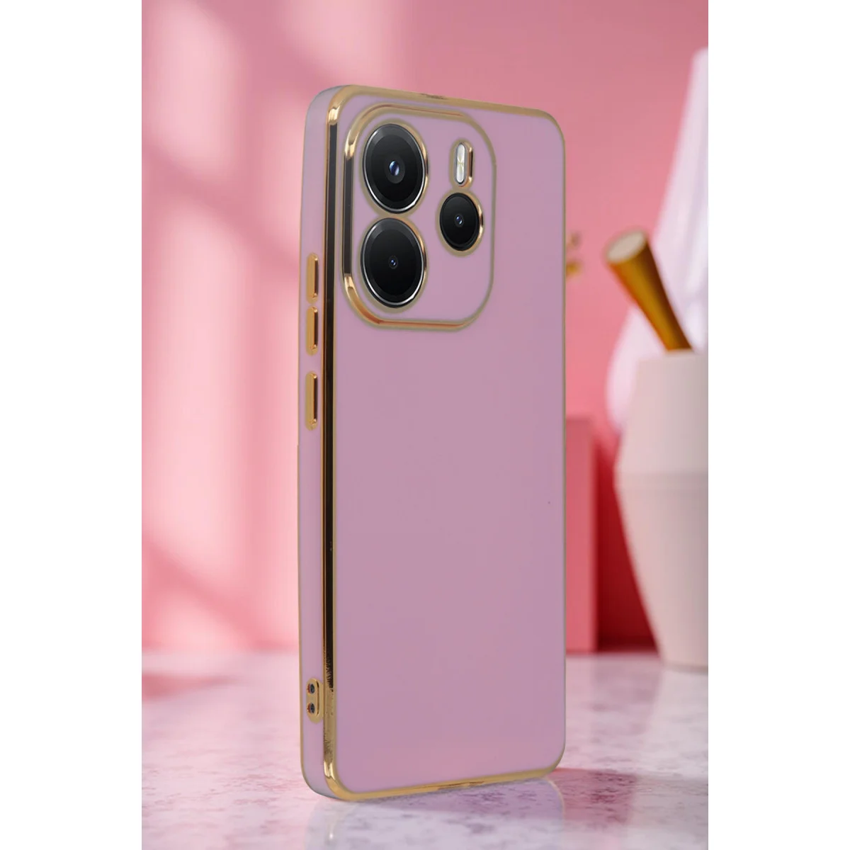 Redmi Note 14 4G Kılıf Volet Silikon - Mor