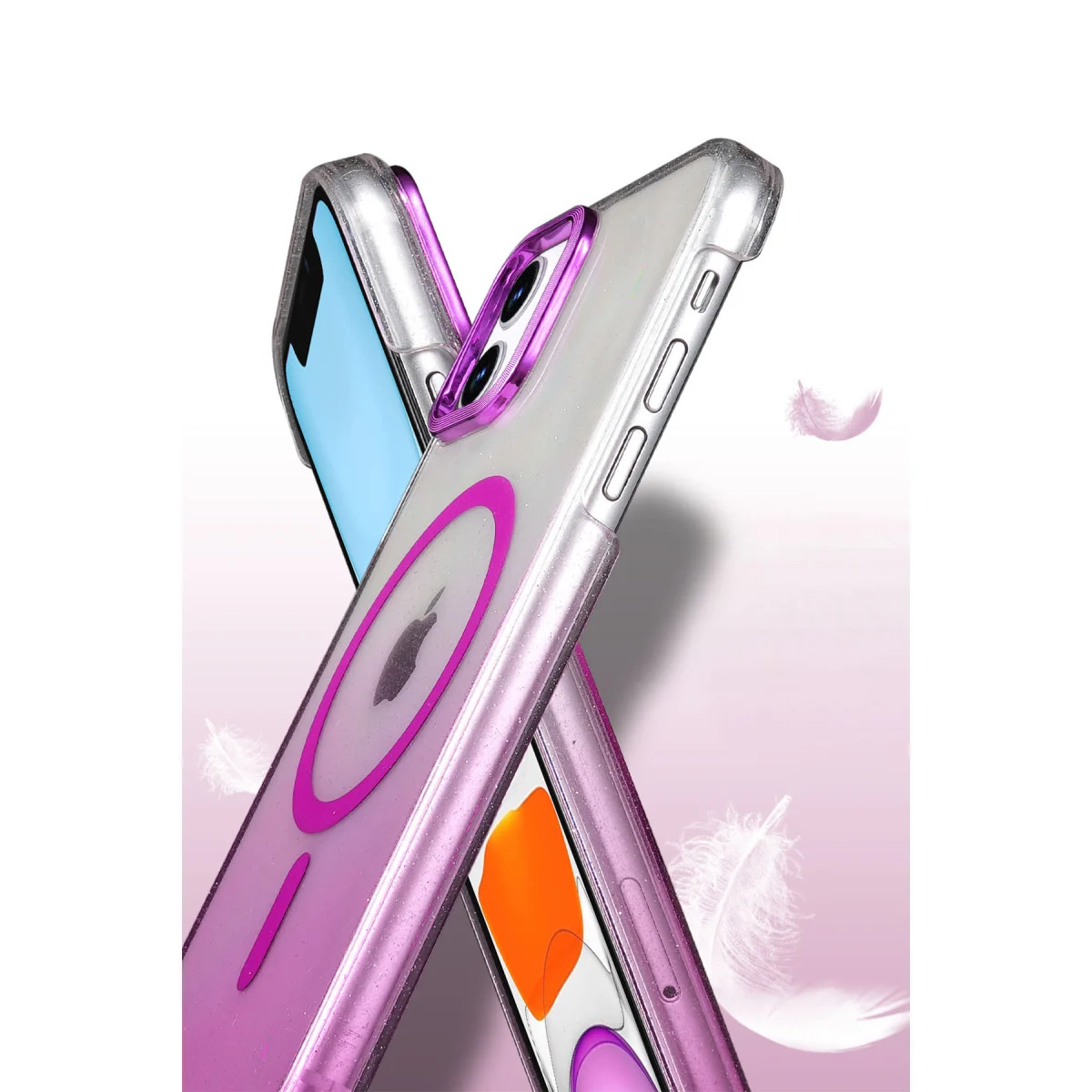 iPhone 11 Glossy Magsafe Kapak - Mor