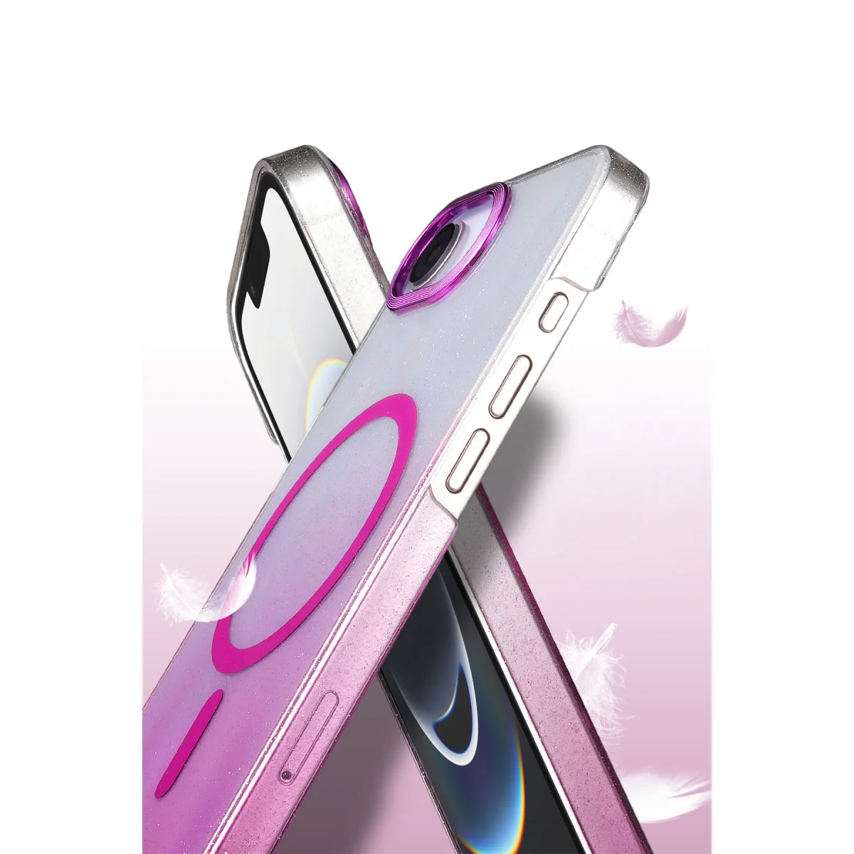 iPhone 16E Glossy Magsafe Kapak - Mor