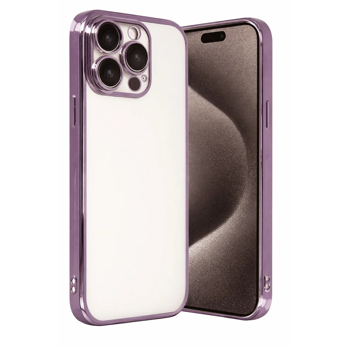 iPhone 15 Pro Max Razer Lensli Silikon - Mor