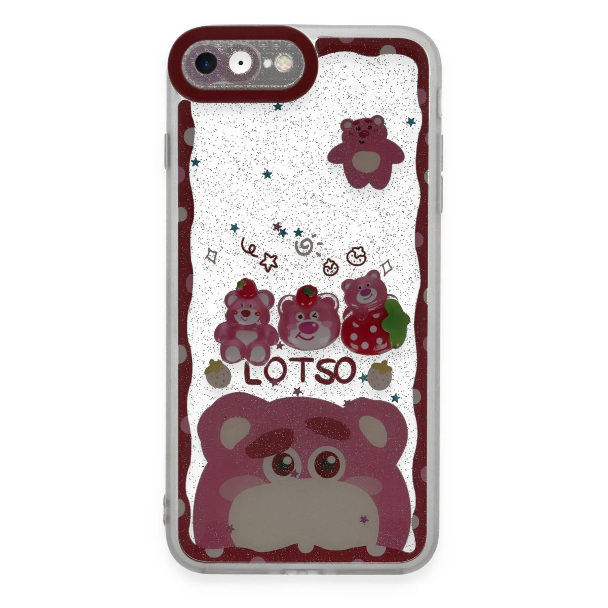 iPhone 7 Kılıf Sweet Desenli Silikon Kapak - Pembe