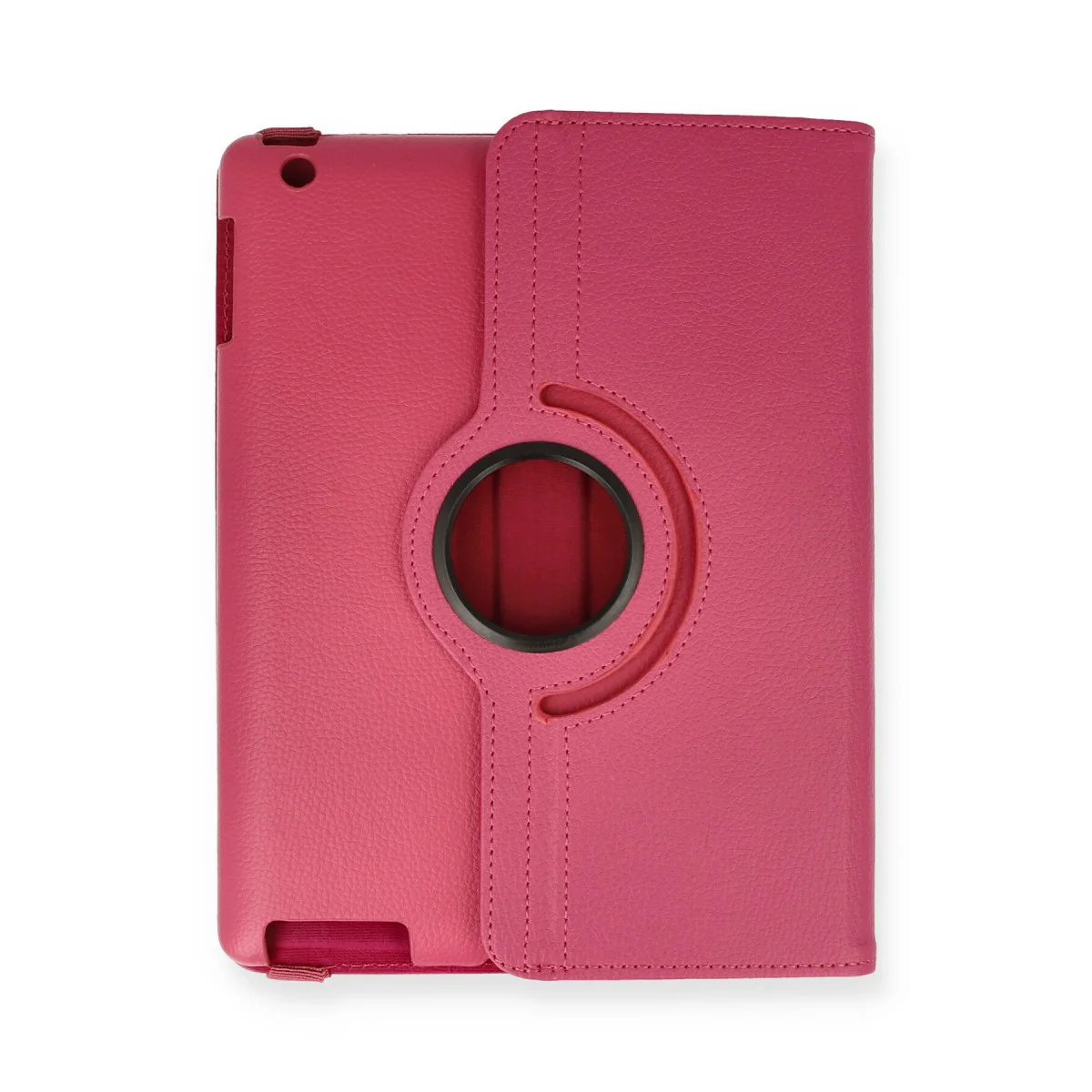 iPad 4 9.7 Kılıf 360 Tablet Deri Kılıf - Pembe