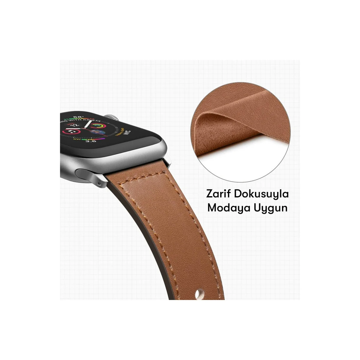 Watch 42mm KR415 Luaz Deri Kordon - Pembe