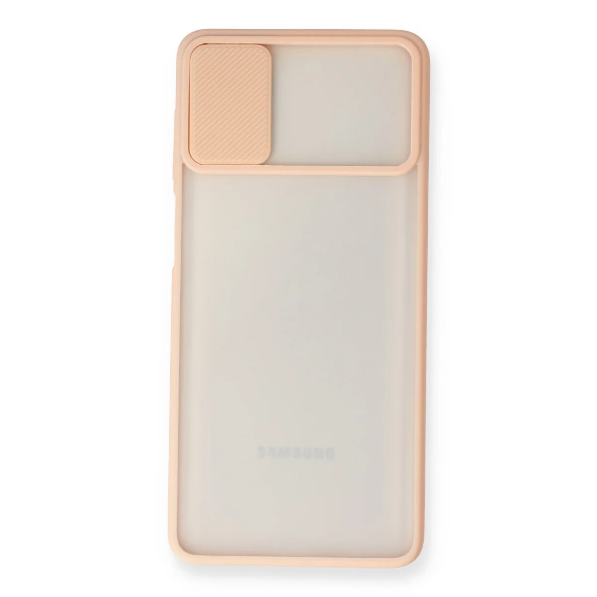 Galaxy M51 Kılıf Palm Buzlu Kamera Sürgülü Silikon - Pembe