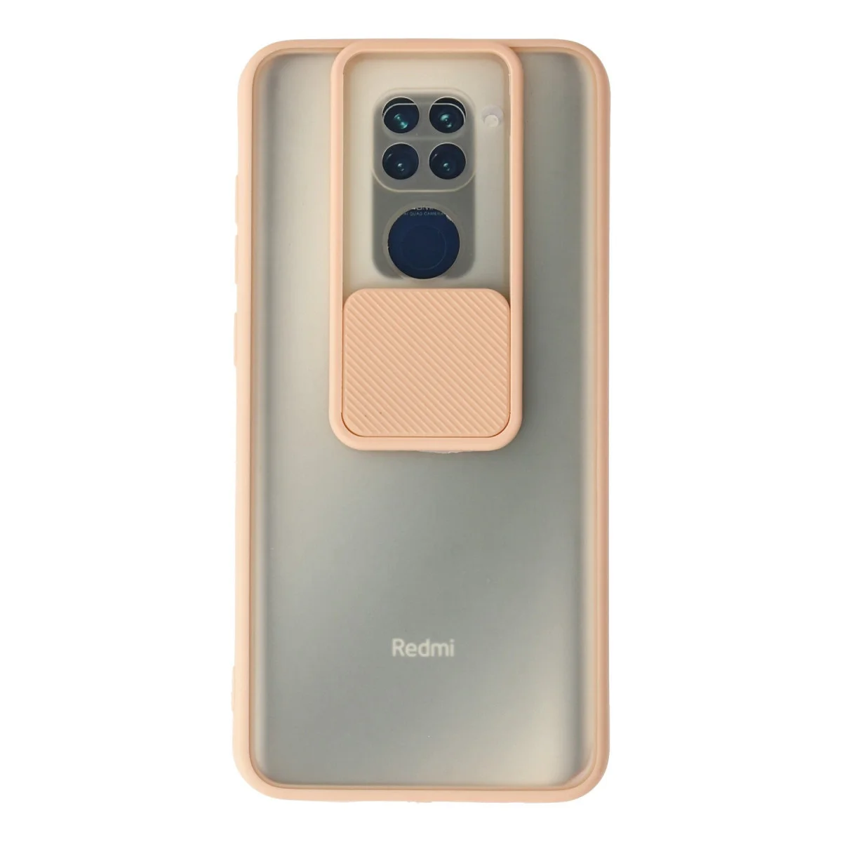 Redmi Note 9 Kılıf Palm Buzlu Kamera Sürgülü Silikon - Pembe
