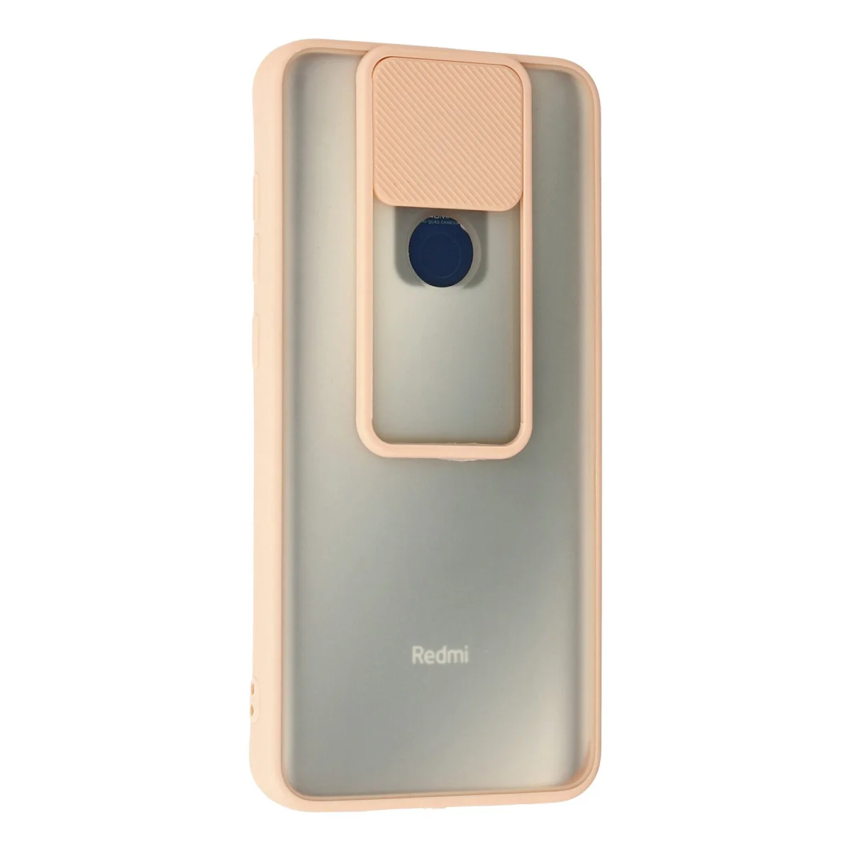 Redmi Note 9 Kılıf Palm Buzlu Kamera Sürgülü Silikon - Pembe