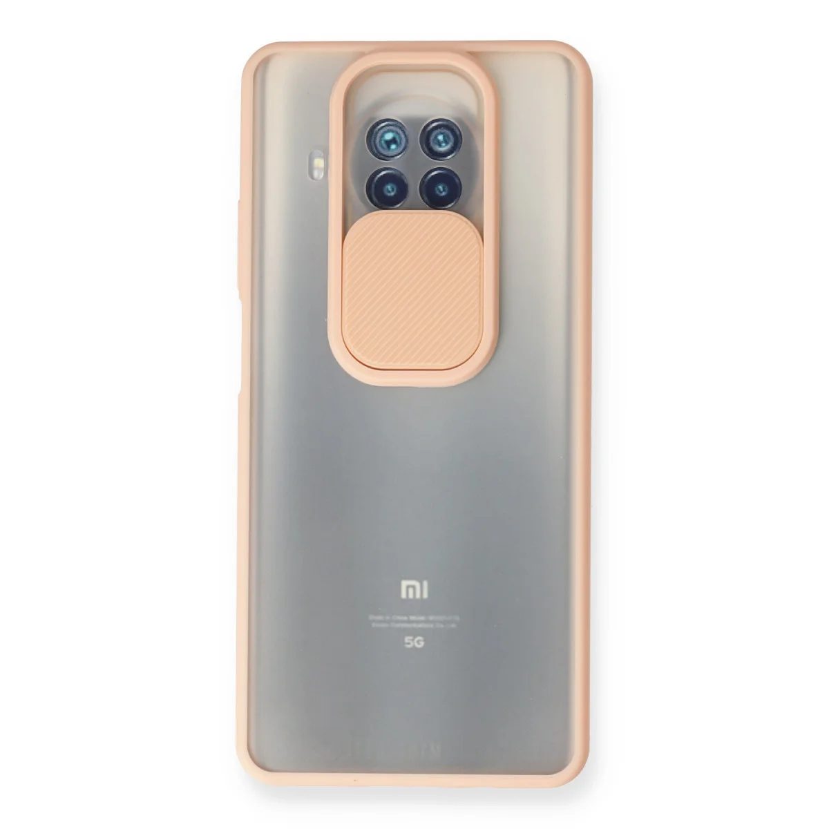 Mi 10T Lite Kılıf Palm Buzlu Kamera Sürgülü Silikon - Pembe