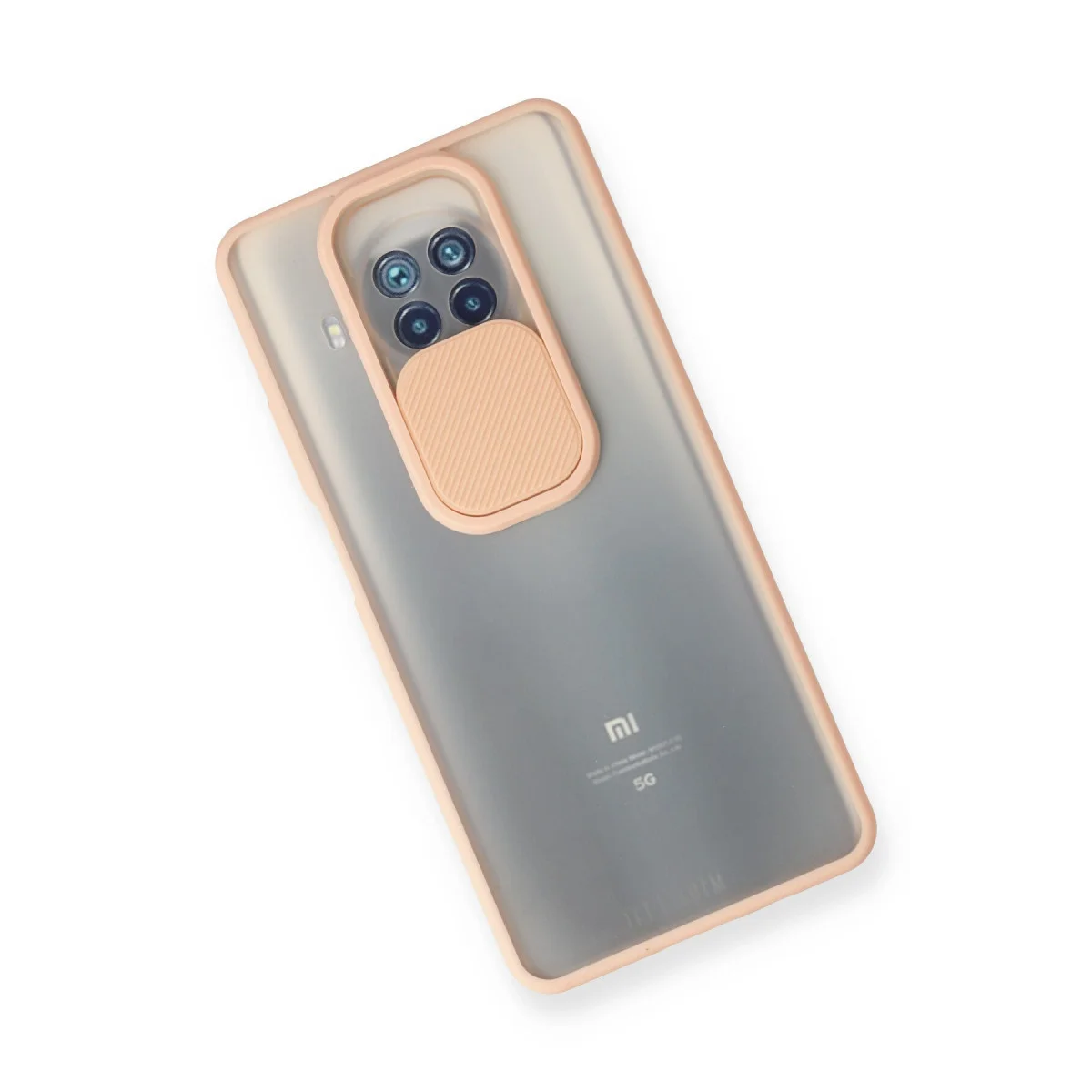 Mi 10T Lite Kılıf Palm Buzlu Kamera Sürgülü Silikon - Pembe