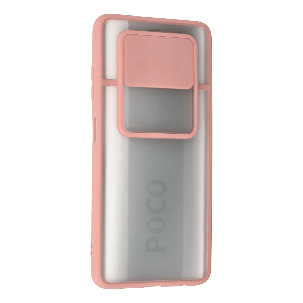 Pocophone X3 Kılıf Palm Buzlu Kamera Sürgülü Silikon - Pembe