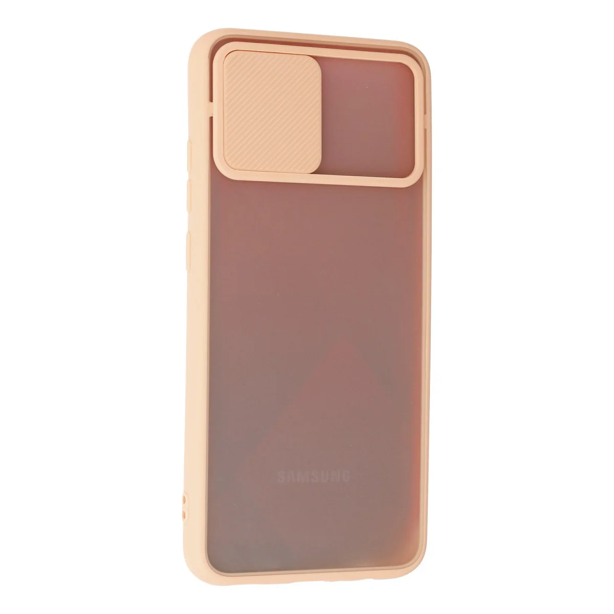 Galaxy A02S Kılıf Palm Buzlu Kamera Sürgülü Silikon - Pembe