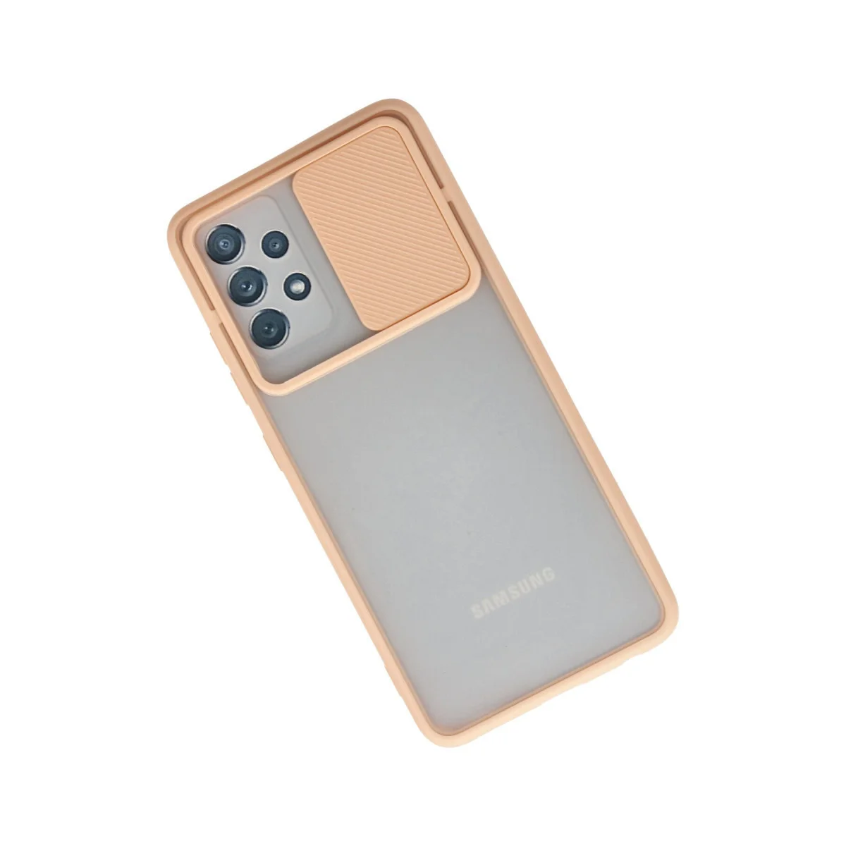 Galaxy A52 Kılıf Palm Buzlu Kamera Sürgülü Silikon - Pembe