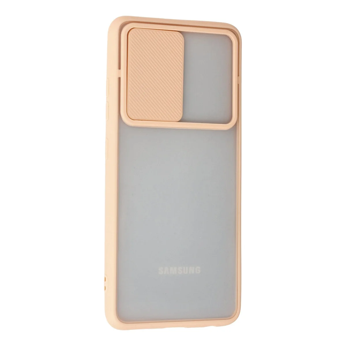 Galaxy A72 Kılıf Palm Buzlu Kamera Sürgülü Silikon - Pembe
