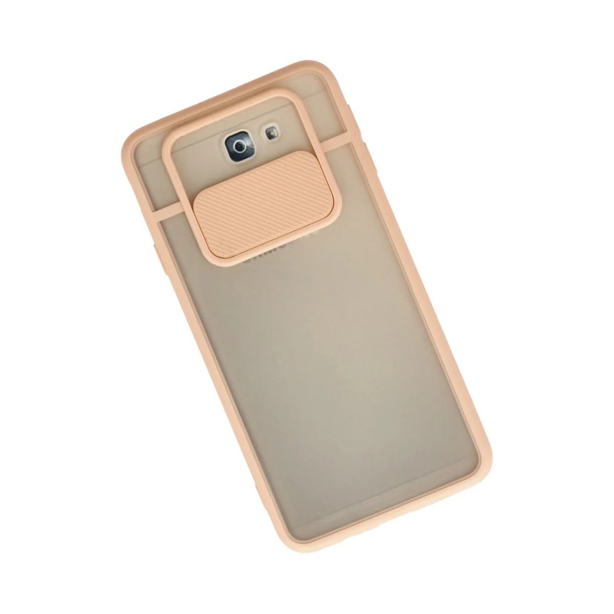 Galaxy J7 Prime Kılıf Palm Buzlu Kamera Sürgülü Silikon - Pembe