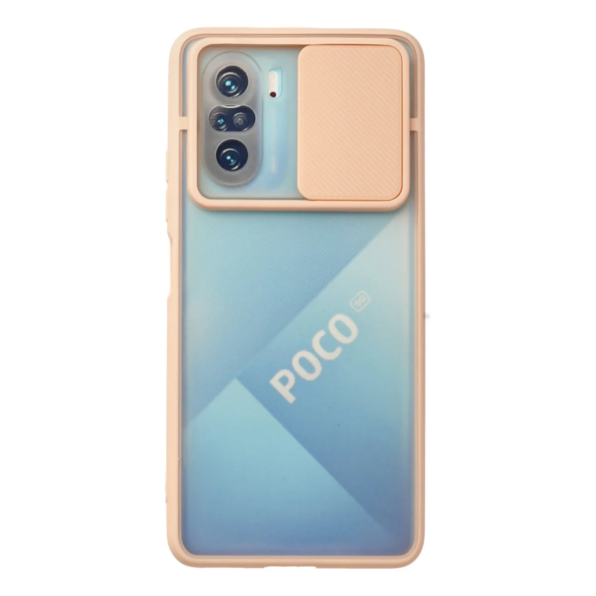 Poco F3 Kılıf Palm Buzlu Kamera Sürgülü Silikon - Pembe