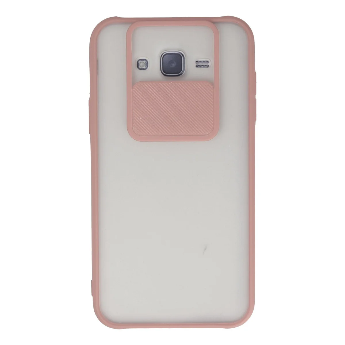 Galaxy J7 Kılıf Palm Buzlu Kamera Sürgülü Silikon - Pembe