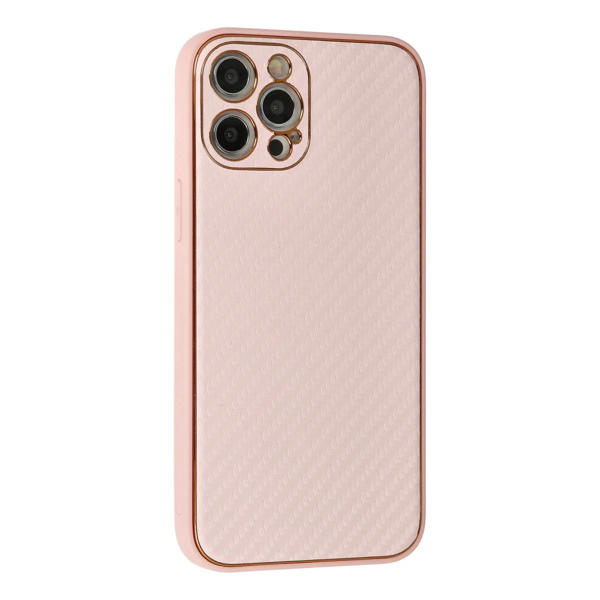 iPhone 12 Pro Max Kılıf Coco Karbon Silikon - Pembe
