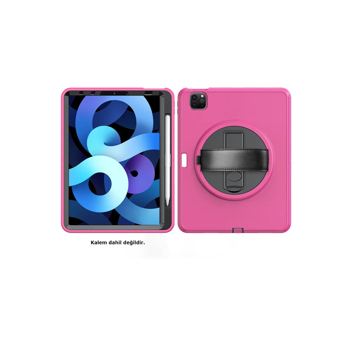 iPad Pro 11 (2018) Kılıf Hand Strap Tablet Kılıfı - Pembe
