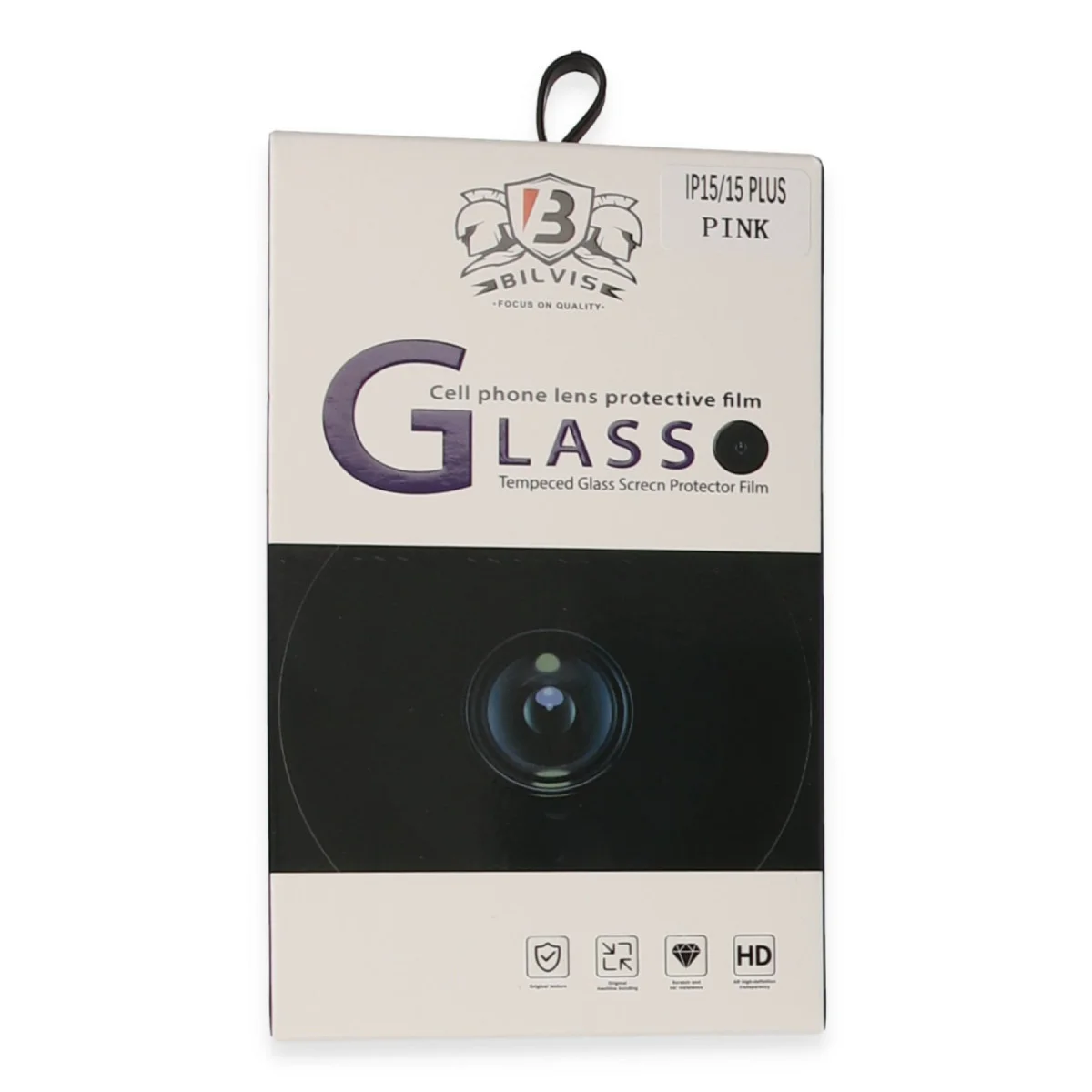 iPhone 15 Bilvis Titan Kamera Lens - Pembe