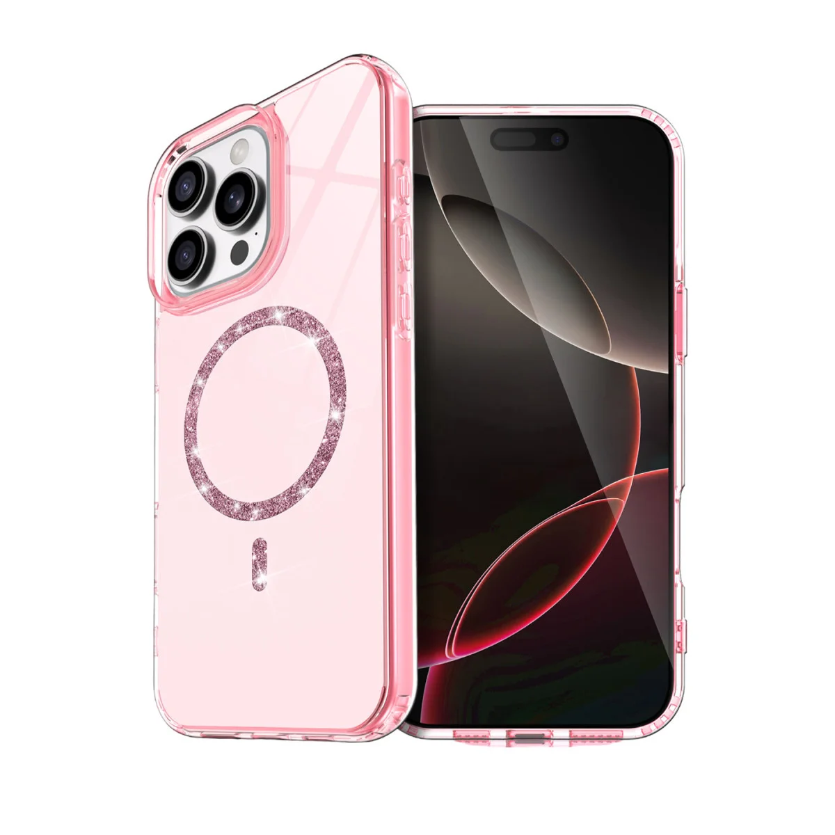 iPhone 16 Pro Live Diamond Magsafe Kapak - Pembe