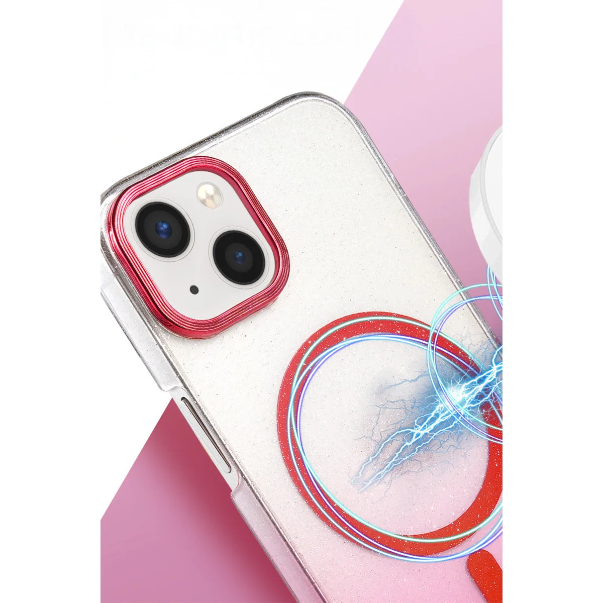 iPhone 14 Glossy Magsafe Kapak - Pembe