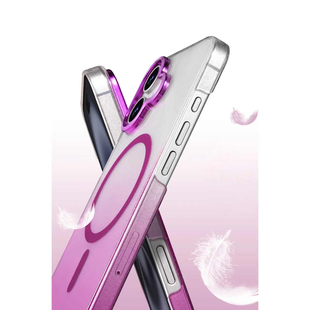 iPhone 16 Plus Glossy Magsafe Kapak - Pembe
