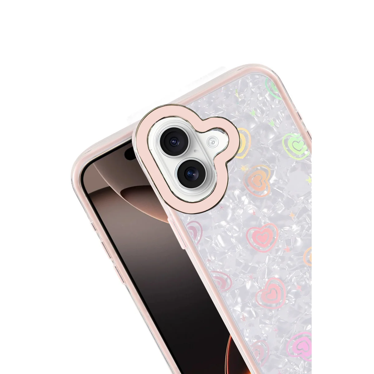 iPhone 16 Lumi Desenli Kapak - Pembe
