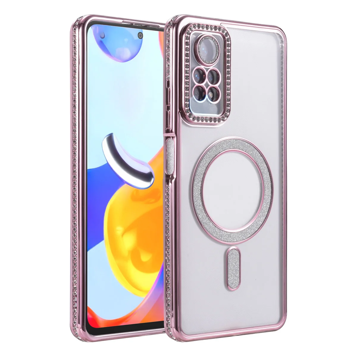 Redmi Note 12 Pro 4G Joke Simli Magneticsafe Kılıf - Pembe