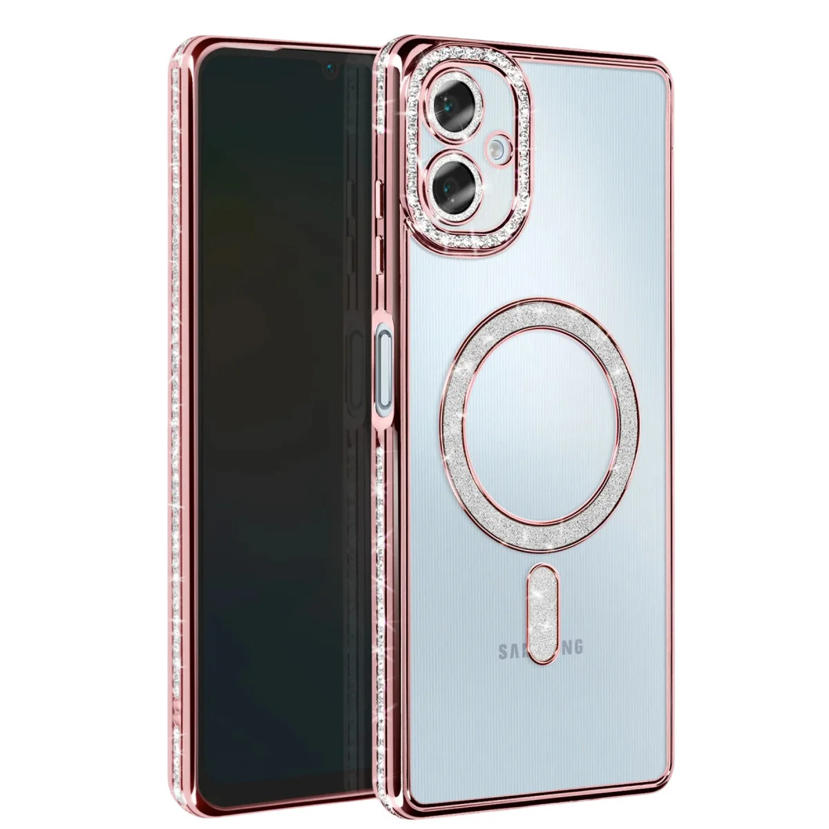 Galaxy A06 Joke Simli Magneticsafe Kılıf - Pembe