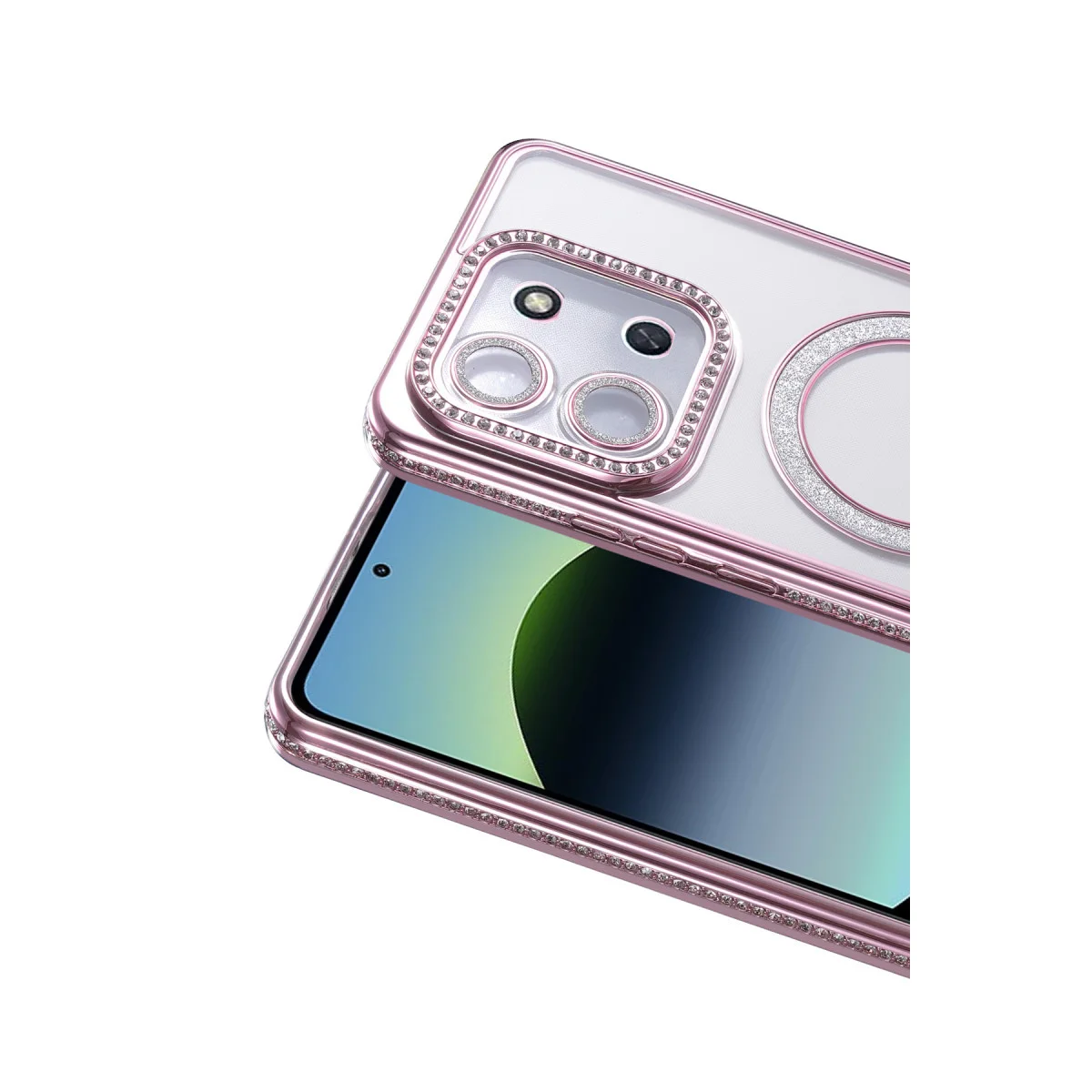 Redmi 15C 4G Joke Simli Magneticsafe Kılıf - Pembe