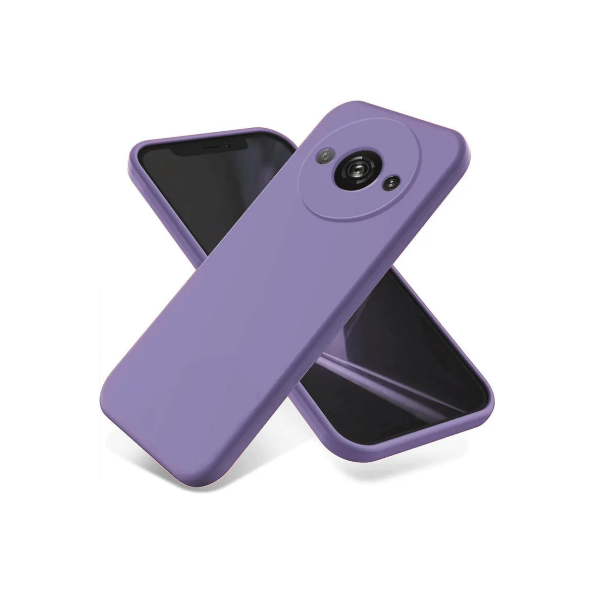 Redmi A3 4G Kılıf First Silikon - Lila