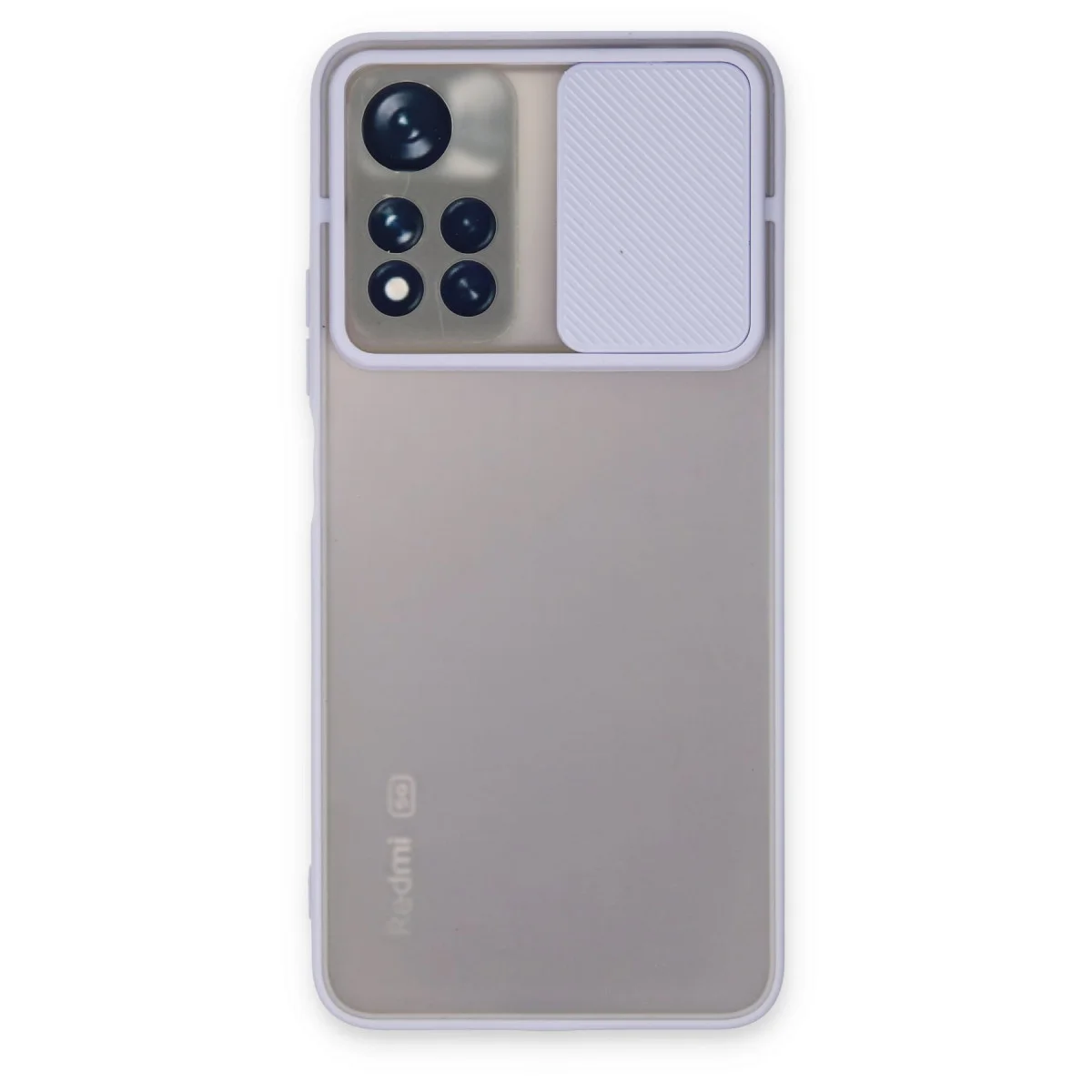 Redmi Note 11T Kılıf Palm Buzlu Kamera Sürgülü Silikon - Lila