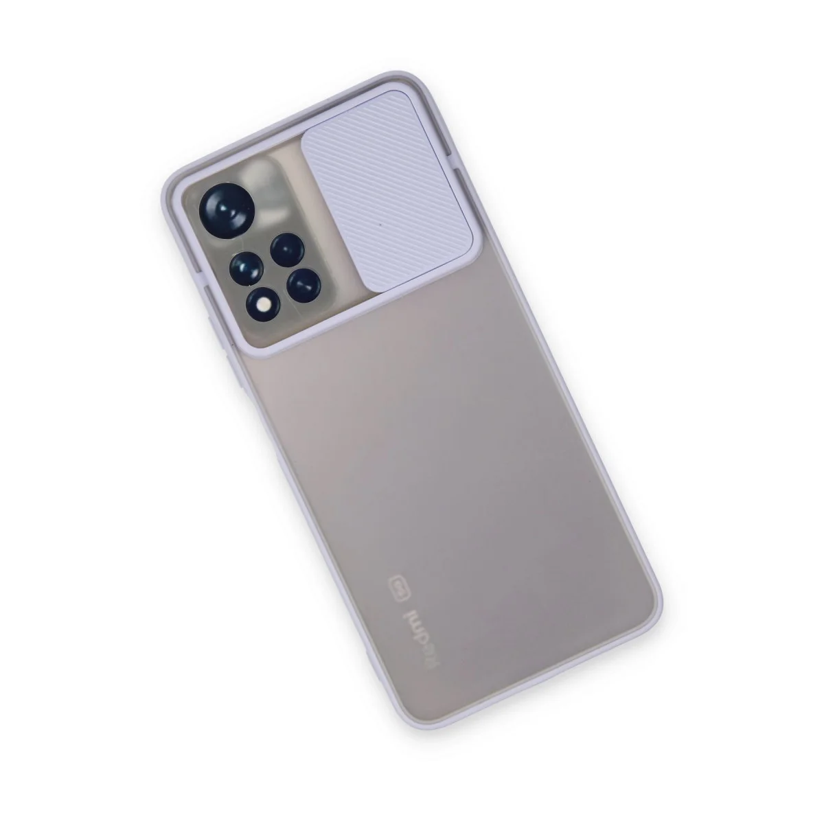 Redmi Note 11 Pro Plus 5G Kılıf Palm Buzlu Kamera Sürgülü Silikon - Lila