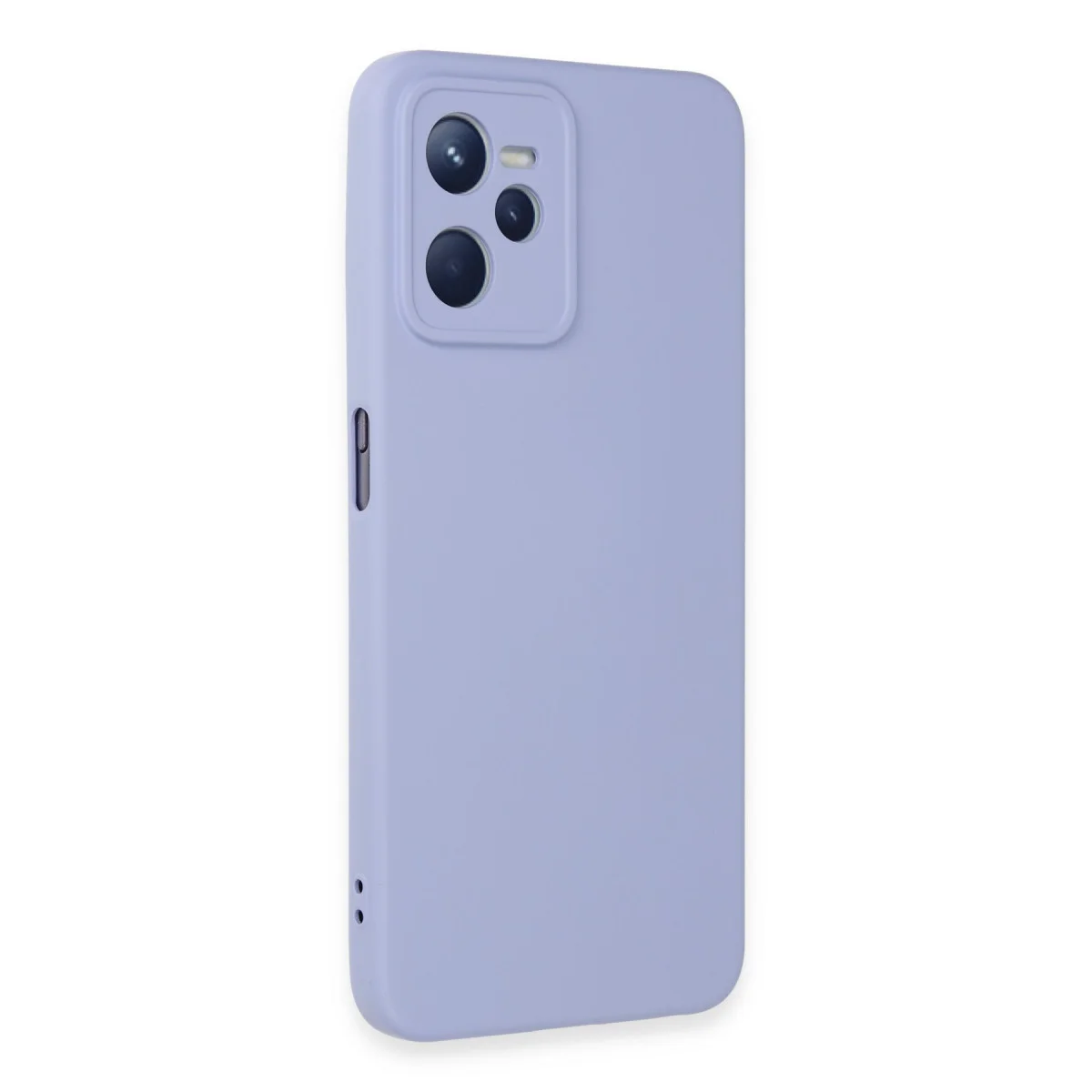 Realme C35 Kılıf Nano içi Kadife Silikon - Lila