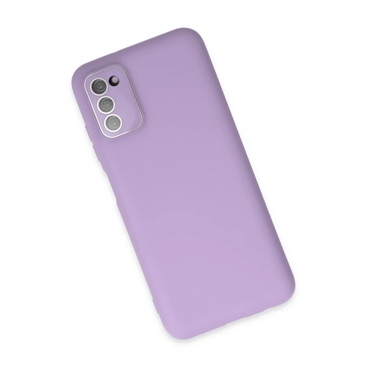 Galaxy A03S Kılıf Lansman Glass Kapak - Lila