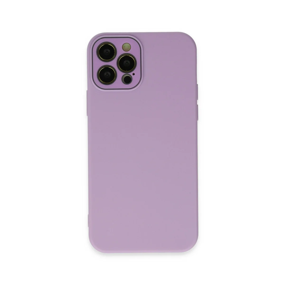 iPhone 12 Pro Max Kılıf Lansman Glass Kapak - Lila