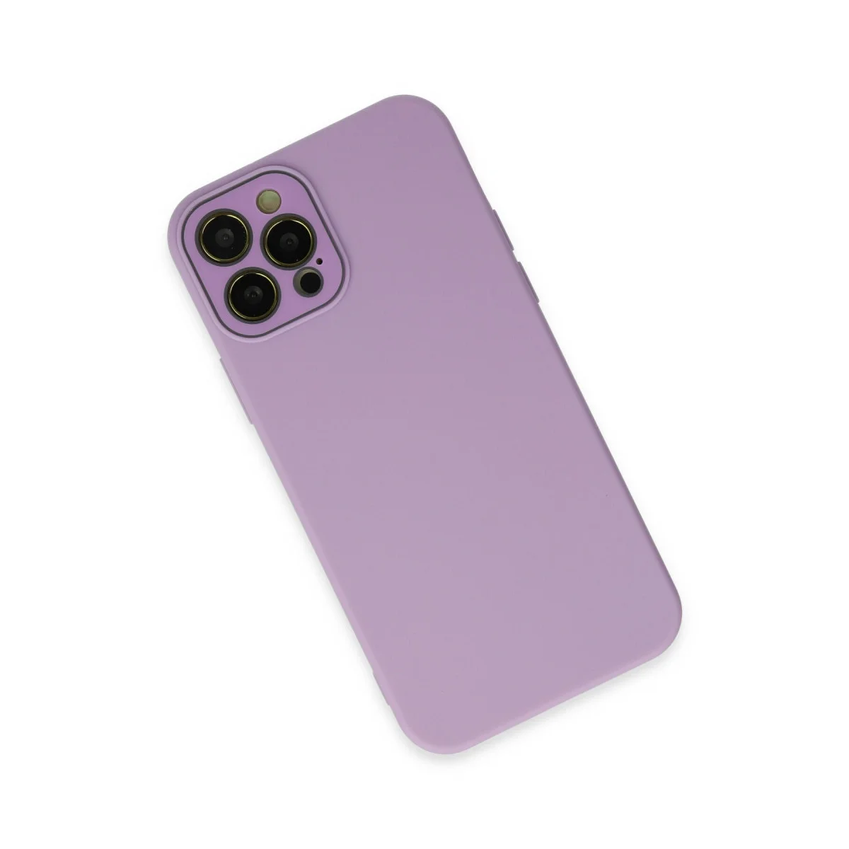 iPhone 12 Pro Max Kılıf Lansman Glass Kapak - Lila