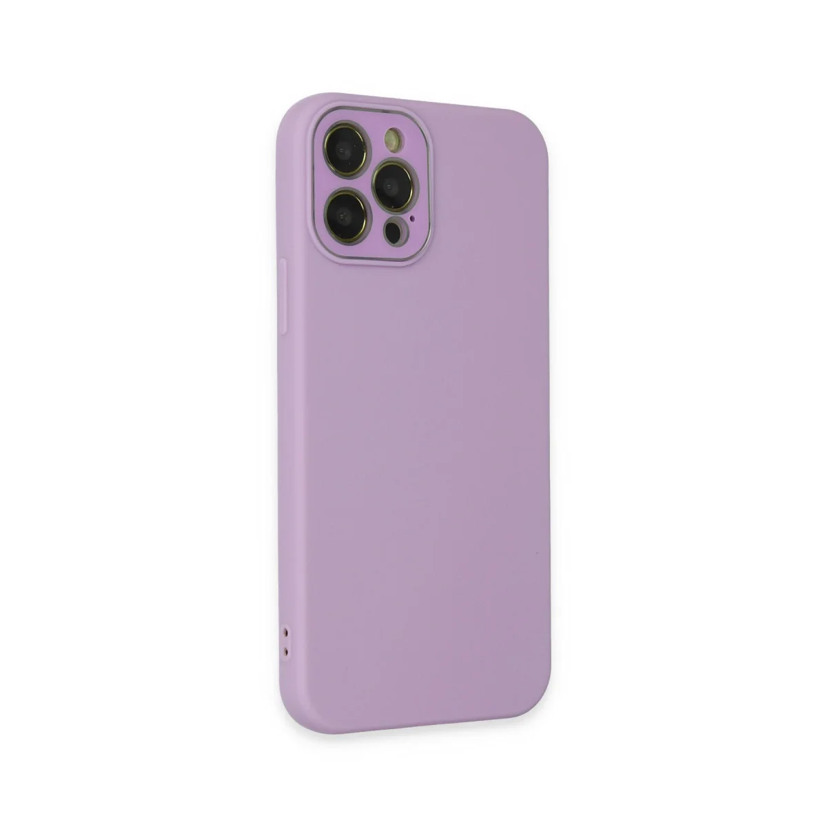 iPhone 12 Pro Max Kılıf Lansman Glass Kapak - Lila