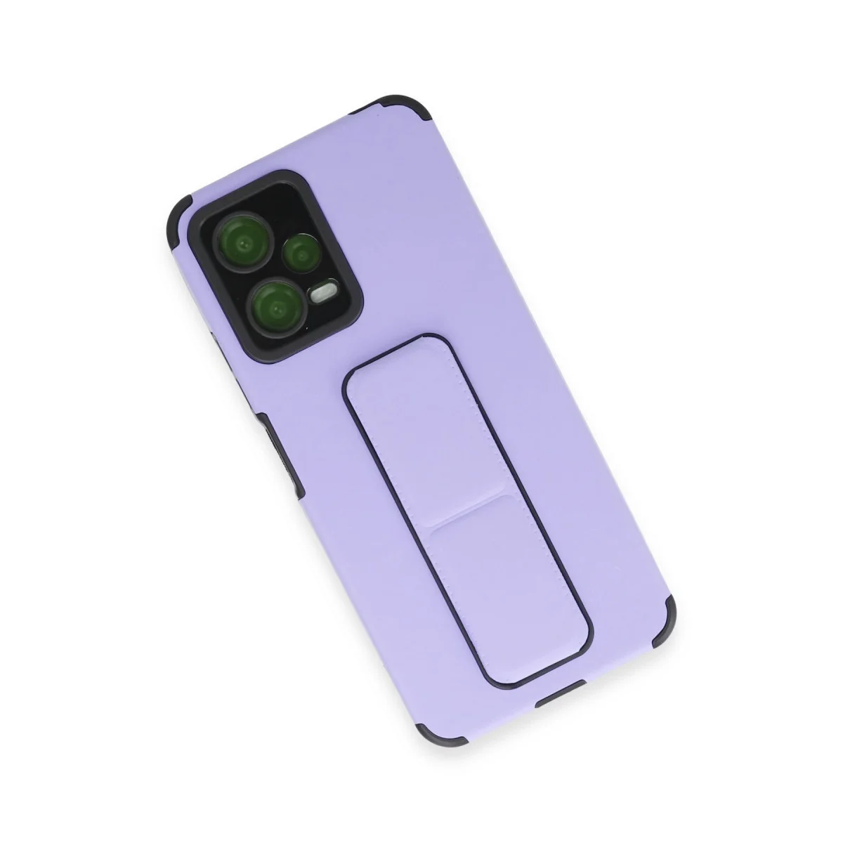 Poco X5 5G Kılıf Mega Standlı Silikon - Lila