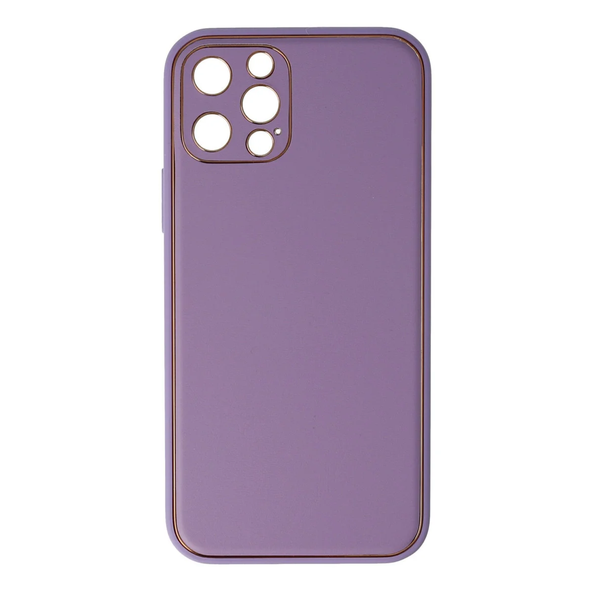 iPhone 12 Pro Kılıf Coco Deri Silikon Kapak - Lila