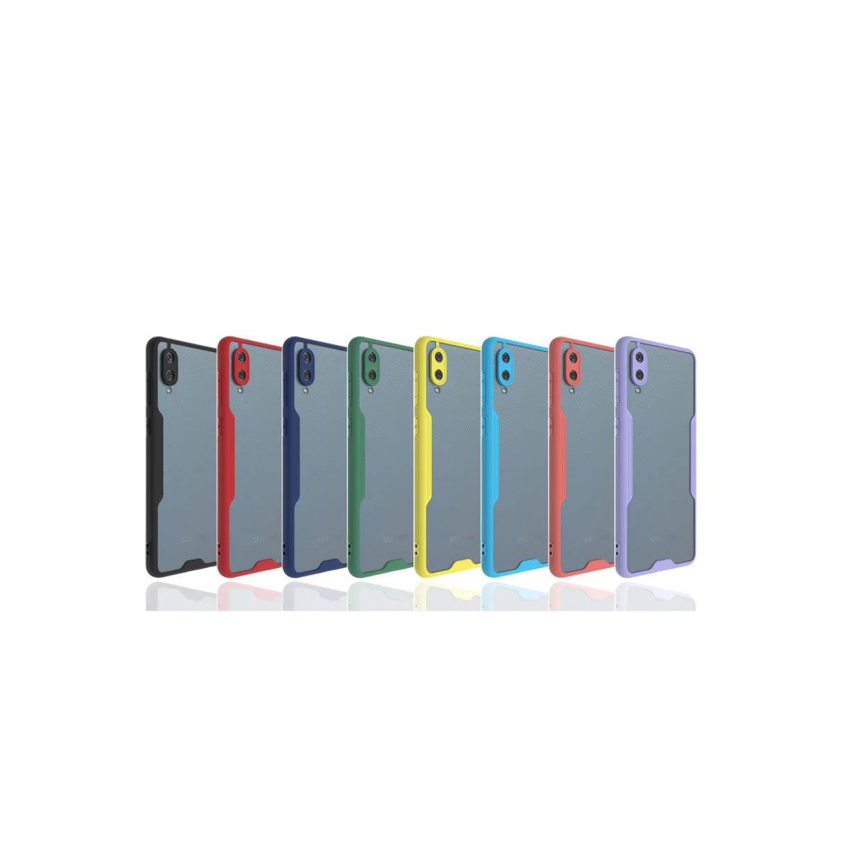 Galaxy A02 Kılıf Platin Silikon - Lila