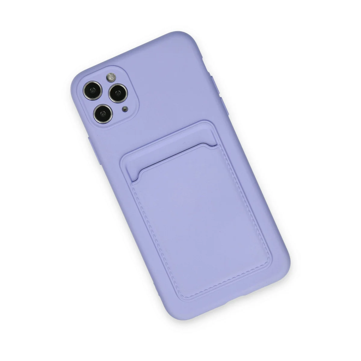 iPhone 11 Pro Max Kılıf Kelvin Kartvizitli Silikon - Lila