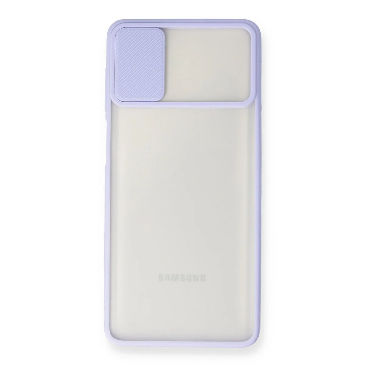 Galaxy M51 Kılıf Palm Buzlu Kamera Sürgülü Silikon - Lila