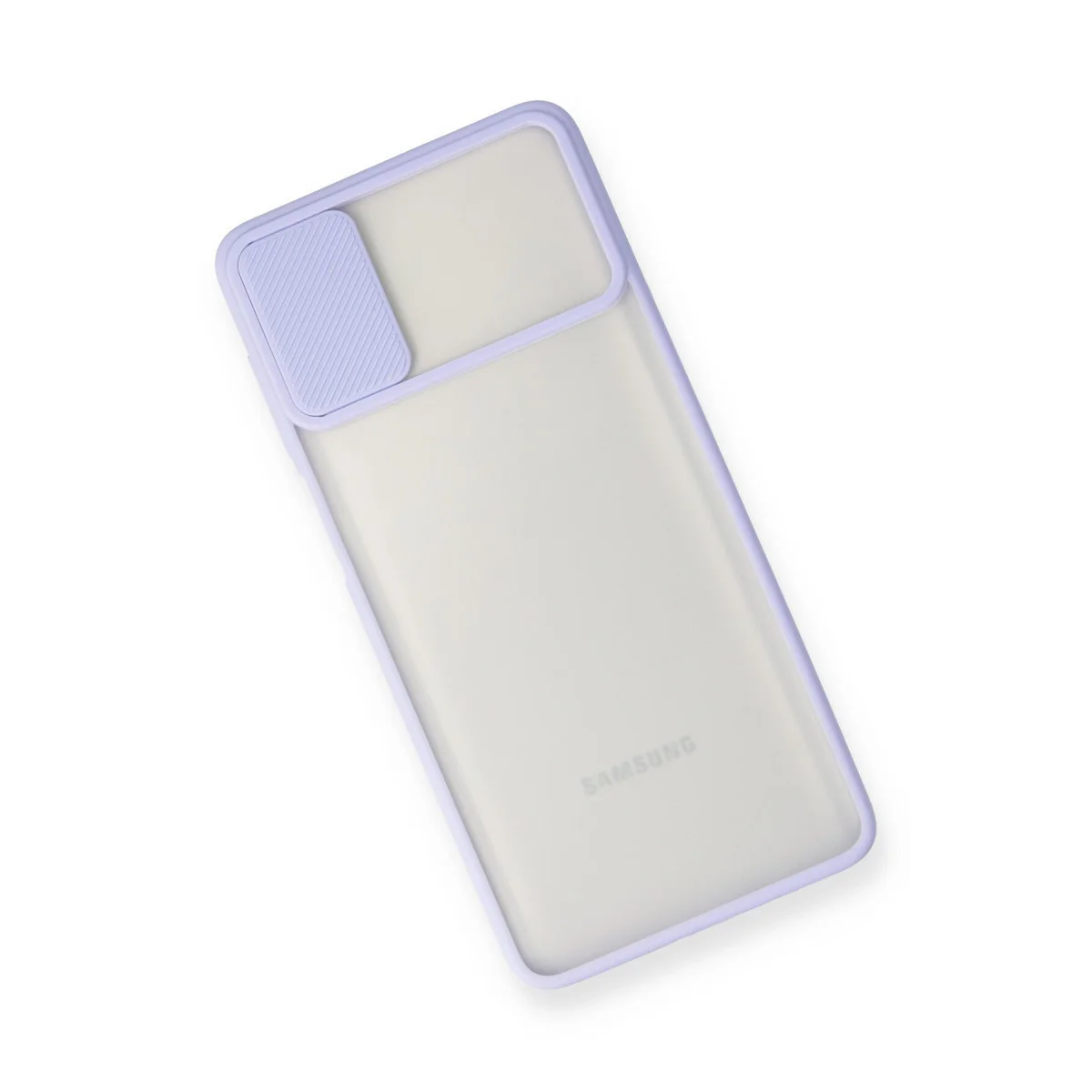 Galaxy M51 Kılıf Palm Buzlu Kamera Sürgülü Silikon - Lila