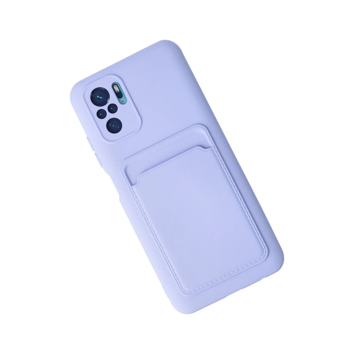 Redmi Note 10S Kılıf Kelvin Kartvizitli Silikon - Lila