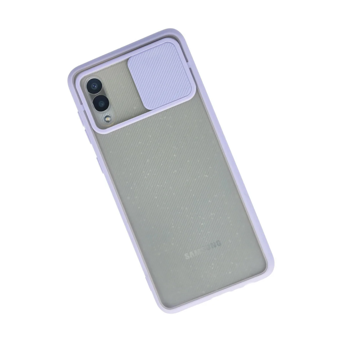 Galaxy A02 Kılıf Palm Buzlu Kamera Sürgülü Silikon - Lila